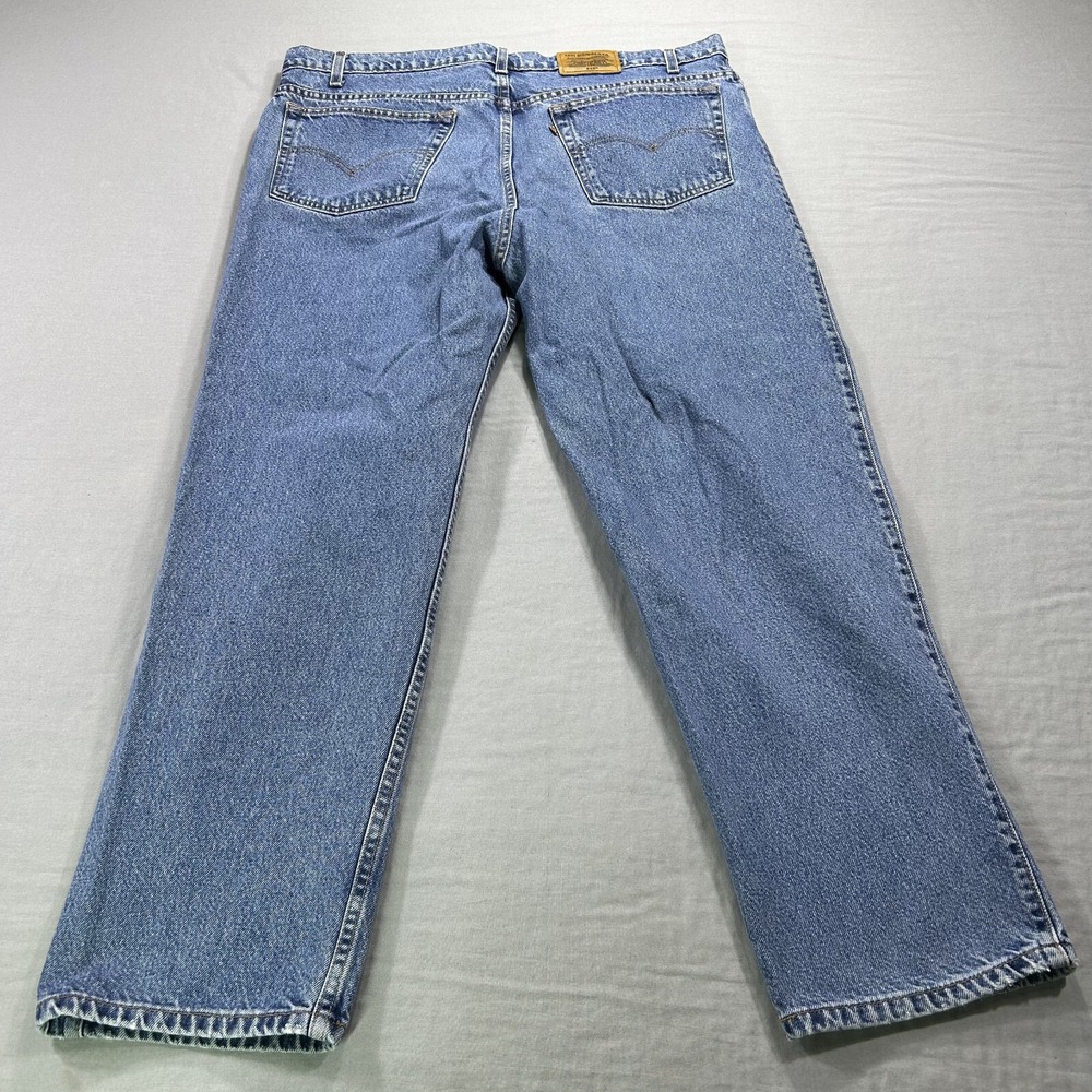 VINTAGE Levis 540 Jeans Mens 42x30 Blue Denim Relaxed Fit Tapered 90s Brown Tag